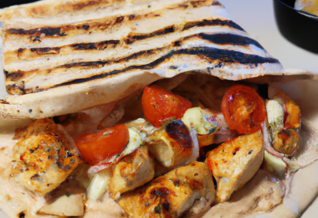 Pita au poulet grec