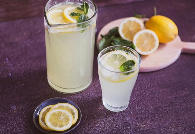 Limonade maison au citron