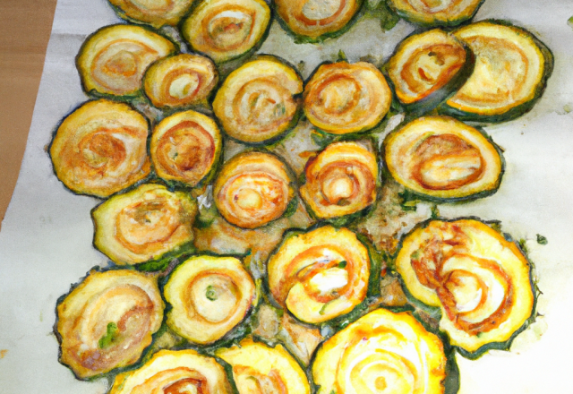 Eventail de courgettes