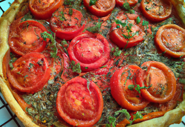 Tarte à la tomate et aux herbes de Provence