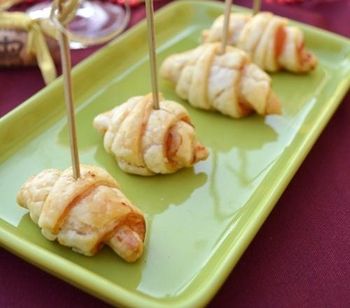 Petits croissants au saumon fumé