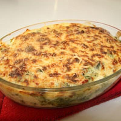 Gratin de brocolis aux lardons