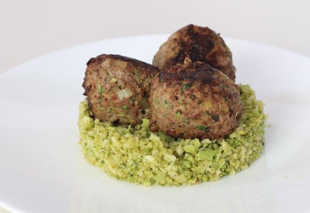 Couscous de brocoli, Keftas de bœuf et brocoli