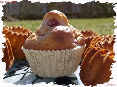 Doux muffins fraises / Coquelicot