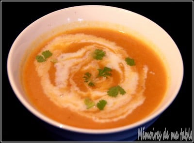 Velouté aux courgettes jaunes