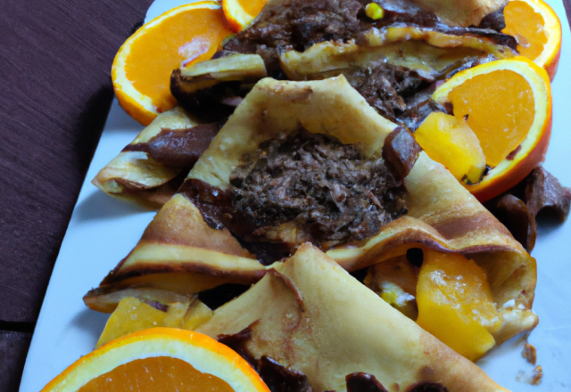 Crêpes au chocolat et à l'orange