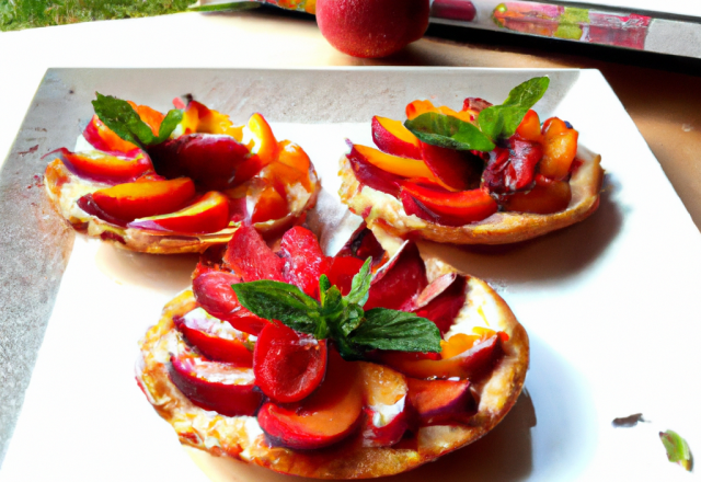 Tartelette fraises nectarines