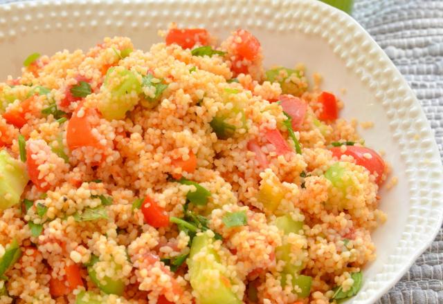 Taboulé  aux poivrons, tomates et concombre