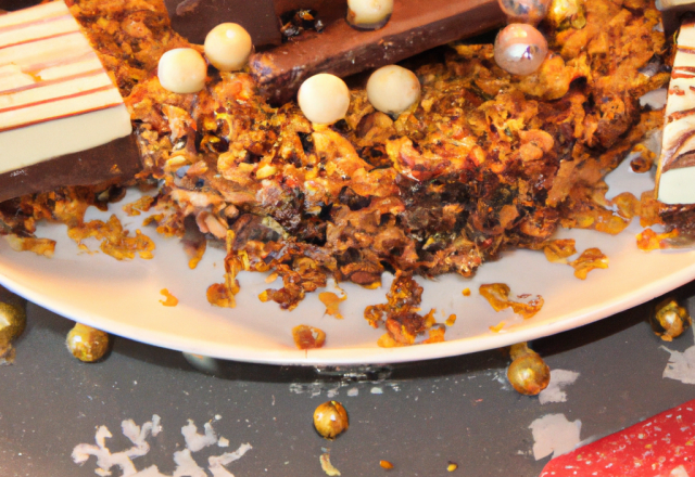 Gâteau de Noël au milka et aux ceréales