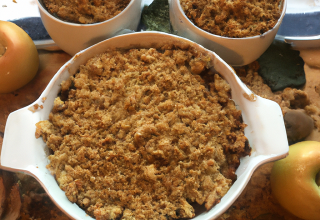 Crumble pommes noisettes