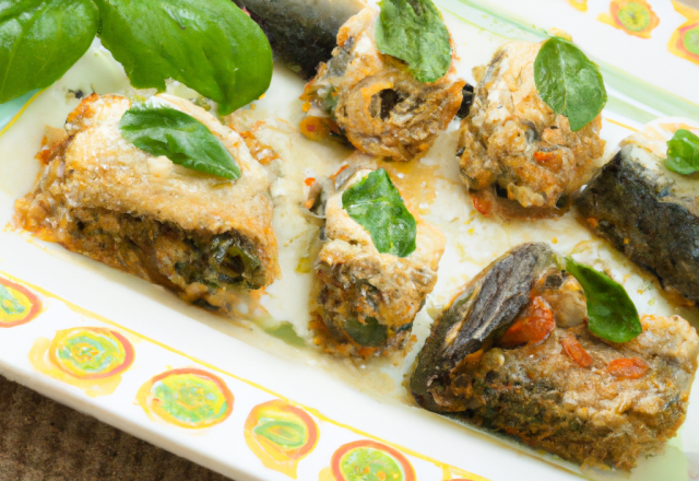 Sardines farcies au basilic