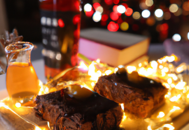 Bûche de Noël aux brownies et sirop d'érable