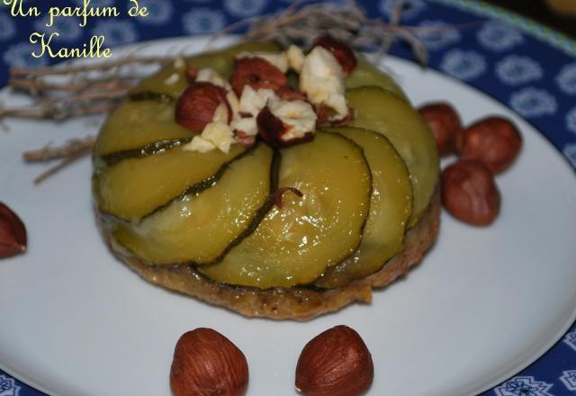 Tatin de chèvre aux courgettes confites