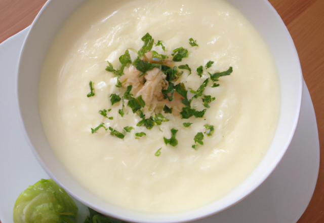 Velouté de saint-jacques aux poireaux au thermomix