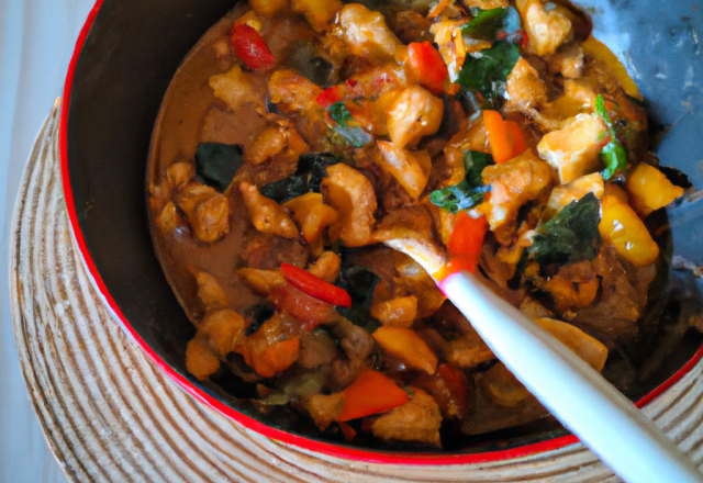 Wok de poulet au curry