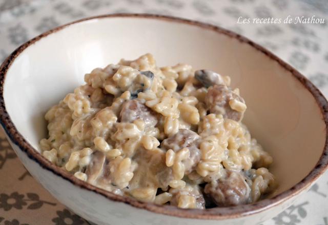 Risotto vol-au-vent et vache-qui-rit