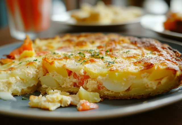 Gratin de pommes de terre et surimi