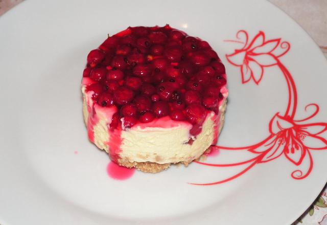 Cheesecake aux groseilles maison