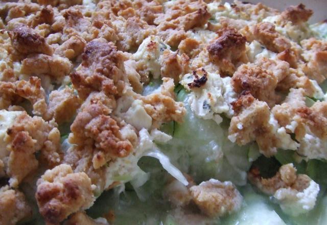 Crumble courgette et boursin