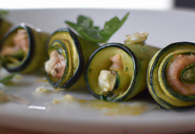 Roulades de courgettes