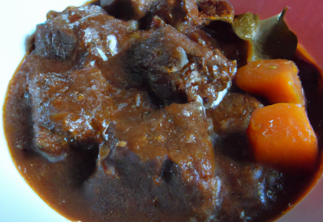 Daube de cerf sauce grand veneur