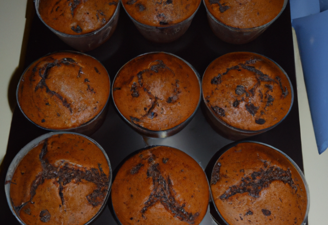 Muffins au chocolat à déguster chaud ou froid