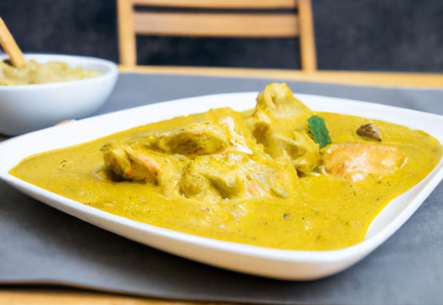 Blanc de poulet sauce curry