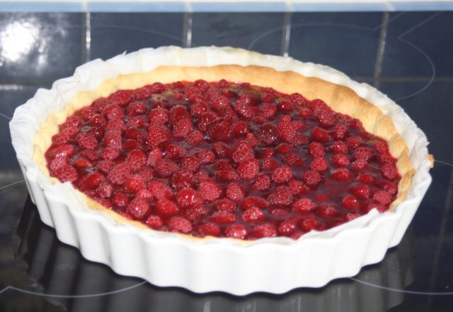 Tarte aux framboises facile