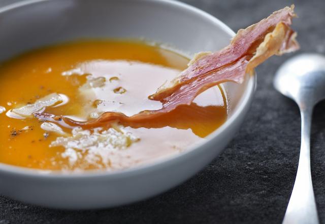 Crème de butternut et Jambon de Bayonne Aoste Sélection