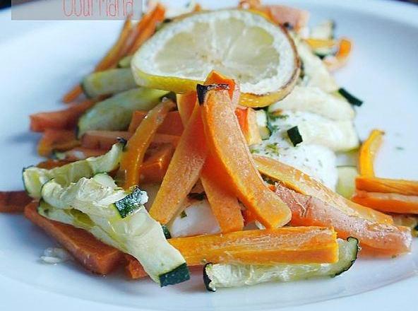 Papillotes de cabillaud aux petits légumes