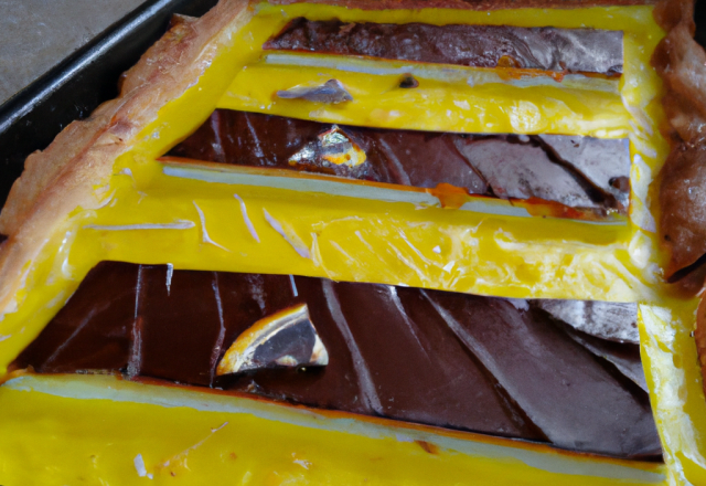 Tarte marbrée citron chocolat