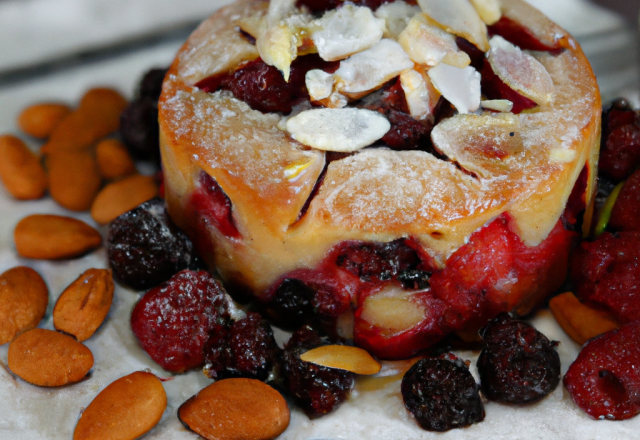 Fondant d'amandes aux fruits rouges