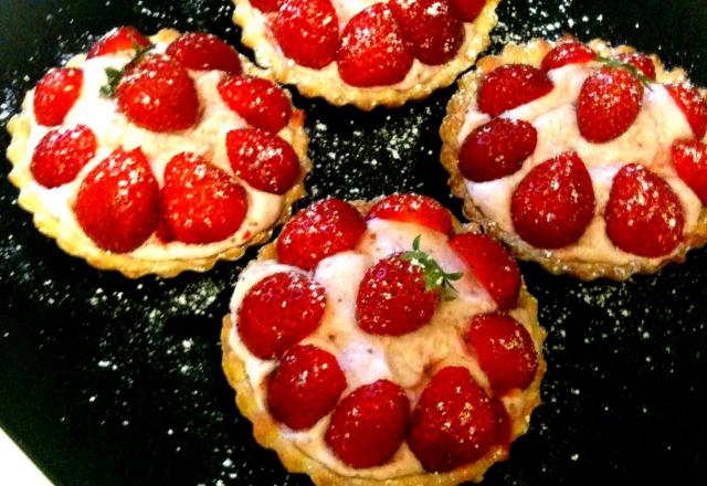 Tarte aux fraises aérienne