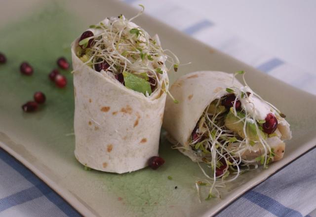 Wrap poulet avocat