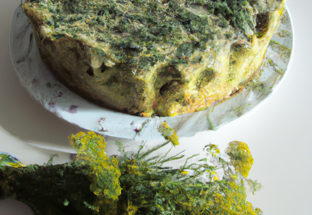 Cake végétarien parfumé aux herbes fraîches