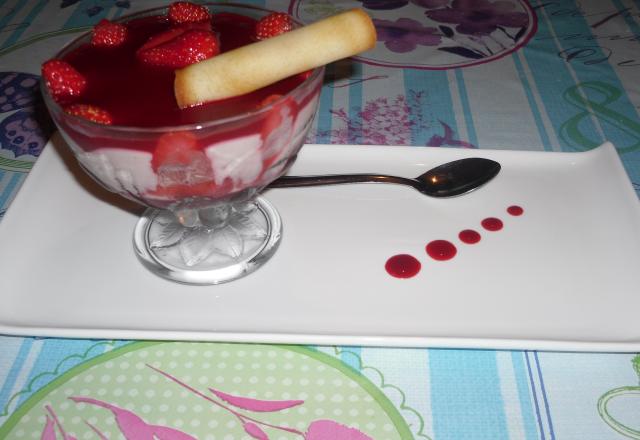 Panna cotta à la fraise