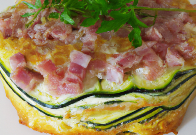 Cake courgette chèvre et jambon