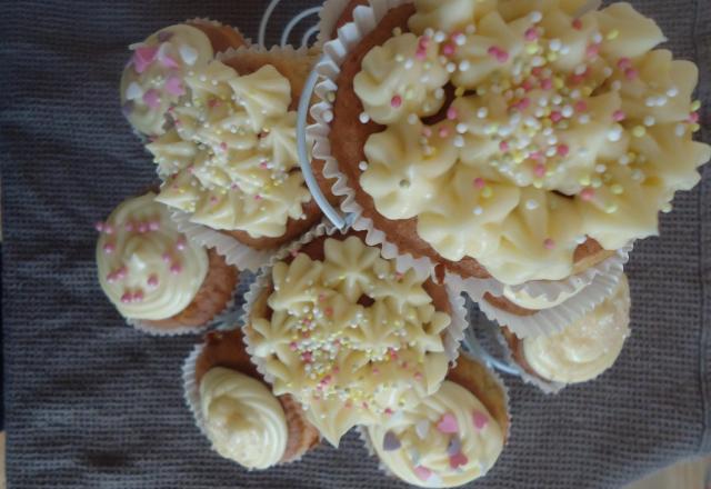 Cupcakes ananas et chocolat blanc