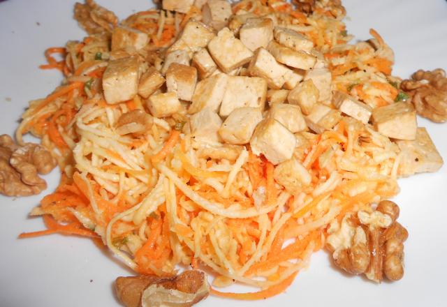 Salade de carottes, panais et tofu