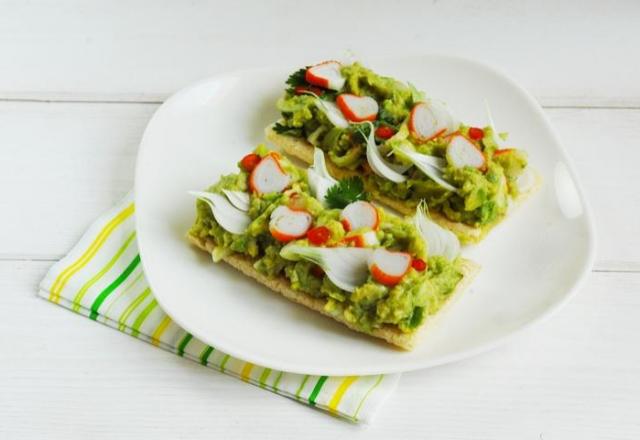 Toastinettes guacamole et Petits Coraya