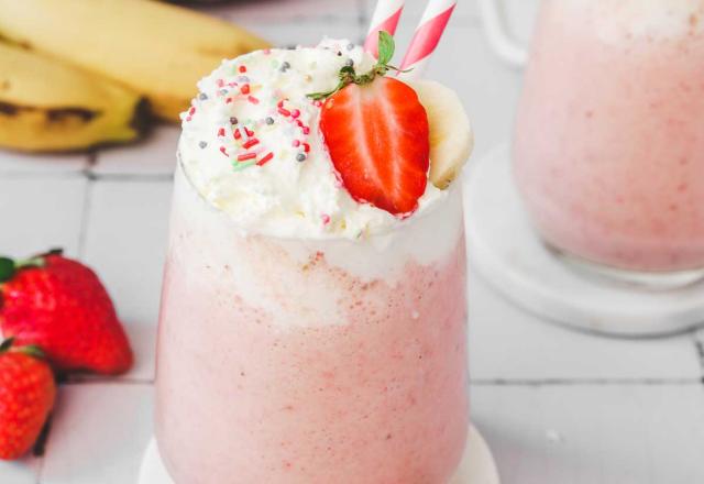 Smoothie à la fraise et à la banane