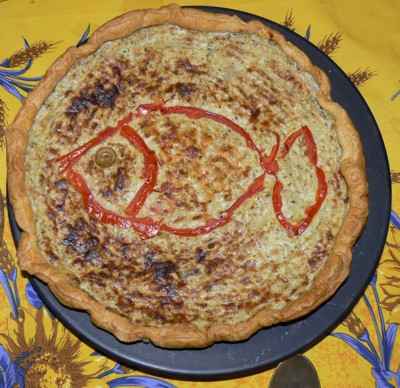 Tarte au thon, au crabe et aux aubergines