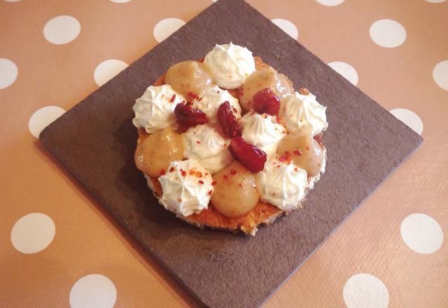 Tartine de Saint Agur, figues au floc de Gascogne et cranberries