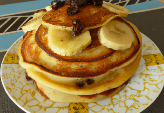 Pancakes banane et rhum-raisins originaux