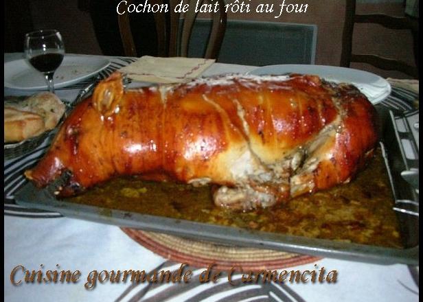 Cochon de lait rôti au four