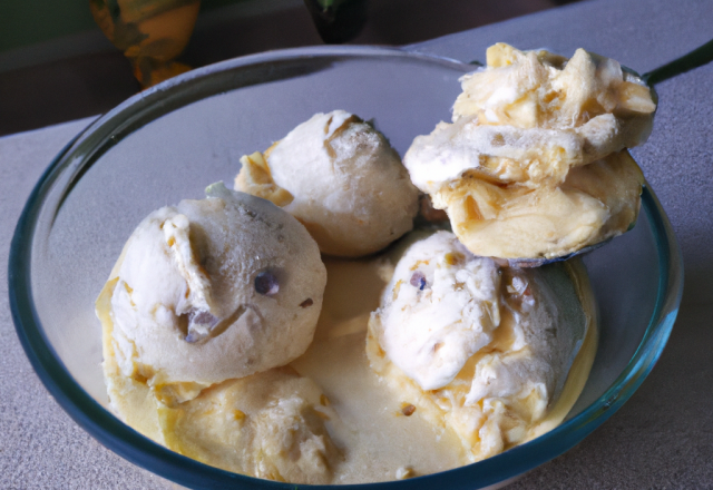 Glace vanillée aux cookies