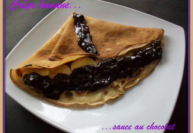 Crêpe banane sauce au chocolat