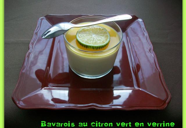 Bavarois au citron vert en verrine