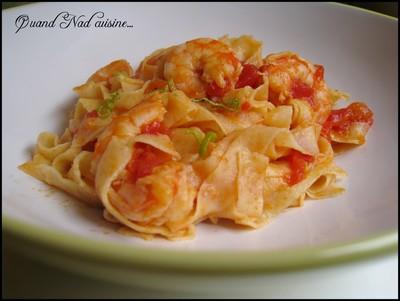 Tagliatelles au citron vert et aux crevettes