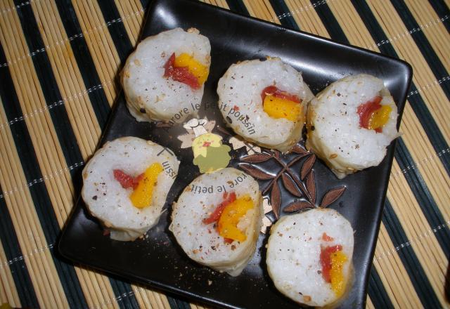 Makis de canard à la mangue